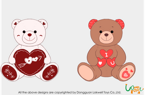 Valentine's Day Teddybear Stuffed Toys / Valentine's Day's Bear Soft Toys Gift/ Custom Plush Toy 