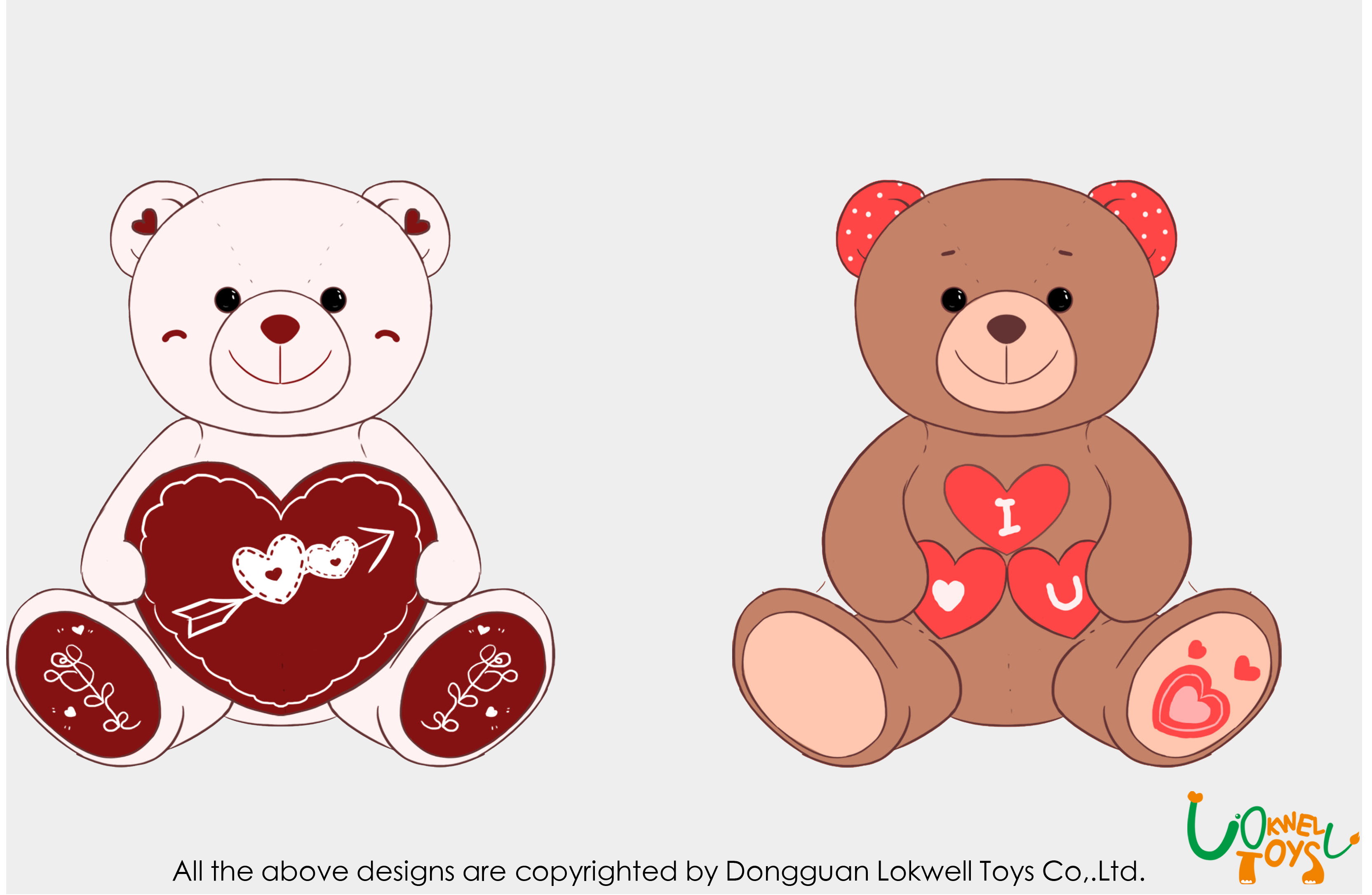Valentine's Day Teddy Bear Plush Toys/Valentine's Day Bear Plush Toy Gifts/Custom Plush Toys 