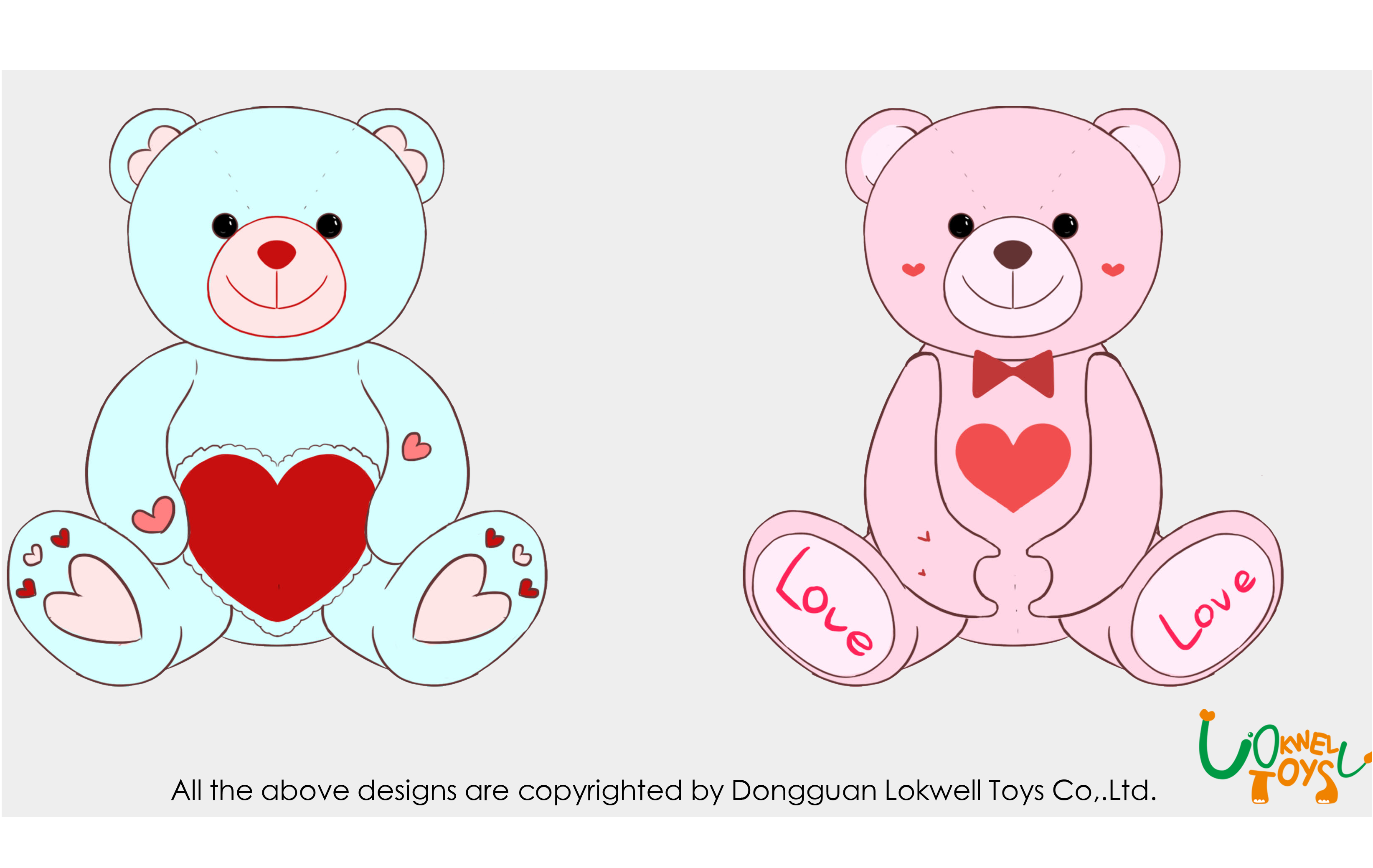 Valentine's Day Teddybear Soft Toys with Heart/ Valentine's Day's Bear Plush Toys Gift/ Custom Plush Toy