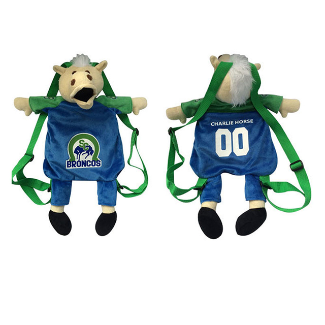 Custom Plush Cute Blue Horse Donkey Backpack For Kids/Children Toy