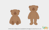 Soft Brown Teddy Bear Toys/Stuffed Brown Sit & Stand Bear Toys/Custom Unusual Plush Toys