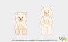 Soft White Teddy Bear Toy/Plush White Sitting & Standing Bear Toy