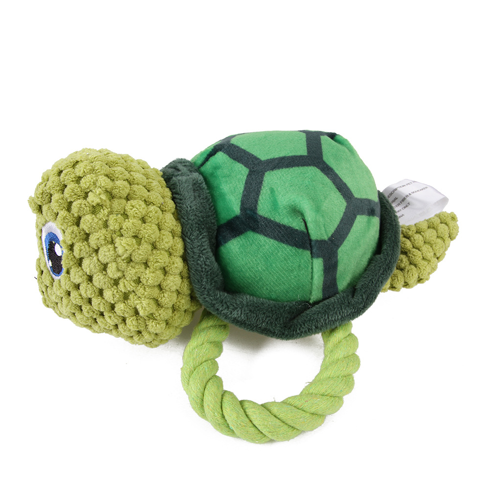 Cute Durable and stretching resistance Turtle design Pet Toy with Rope For Dog Chew/ dog training/playing