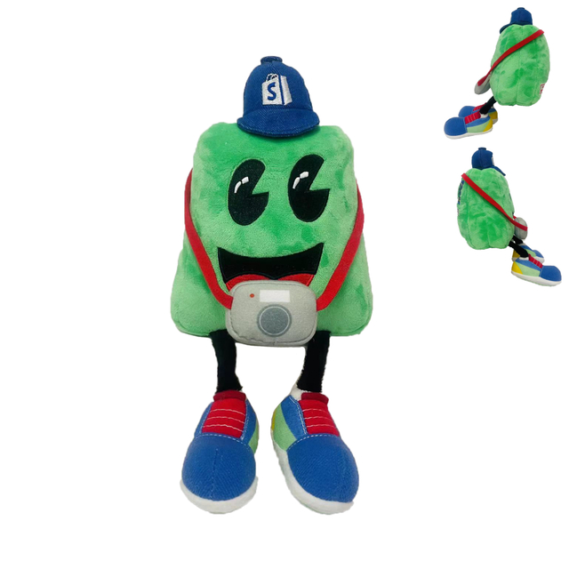 Plush Green Mascot Toy